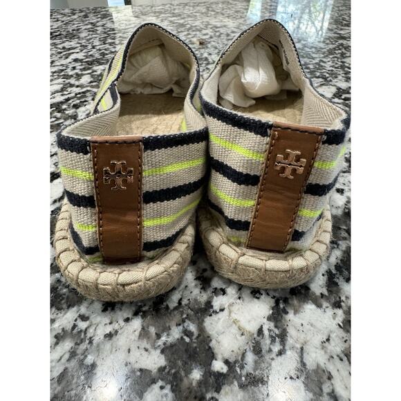 Tory Burch Ines Tan Striped Espadrilles Flats Women’s Size 10 GUC - Picture 4 of 6